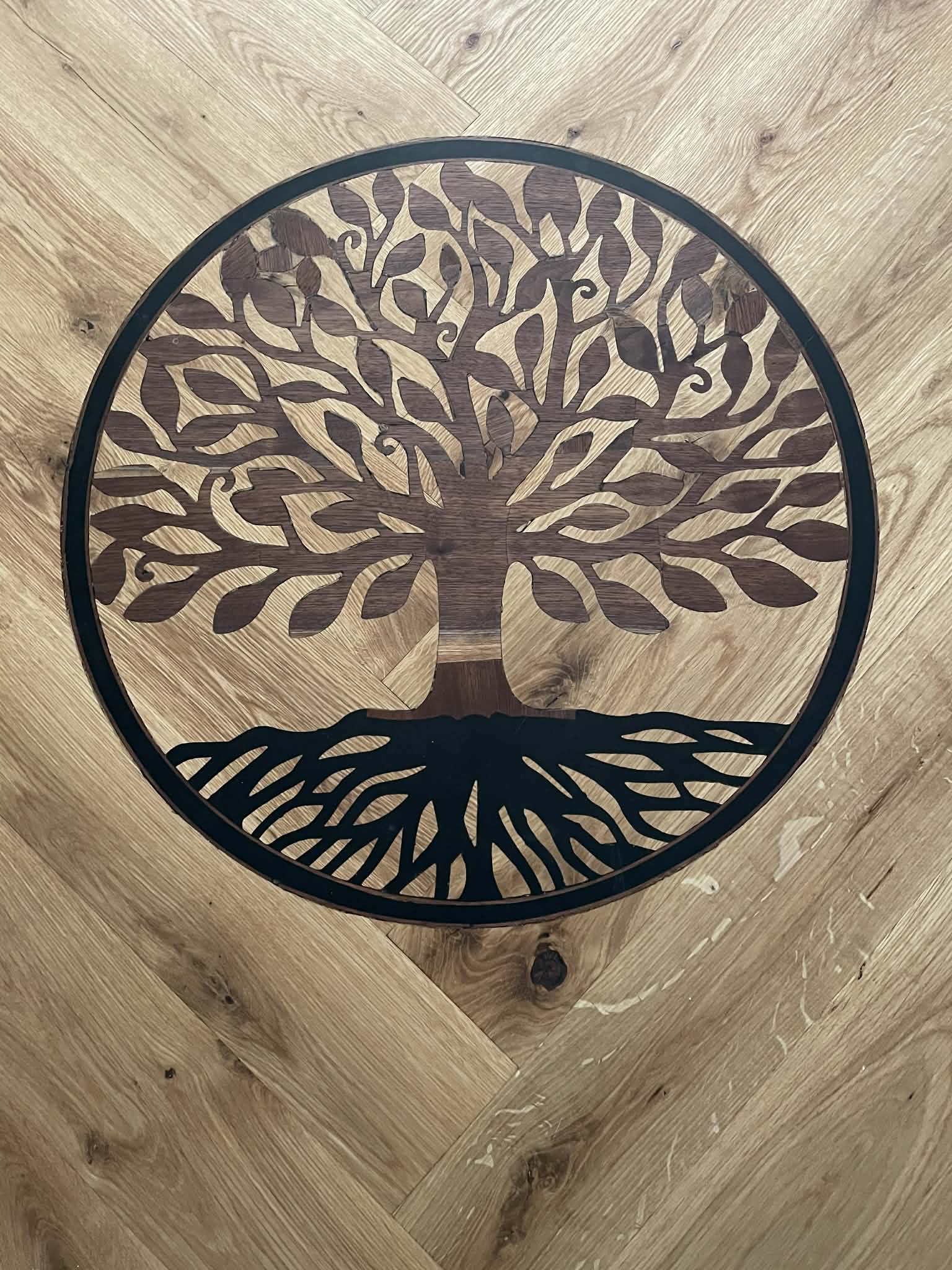 Alberding Hardwood Flooring LLC - Custom Inlay Logo